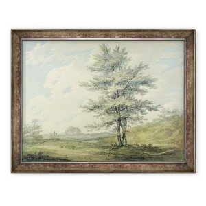 Tablou inramat - Joseph Mallord William Turner - Peisaj cu copaci si figuri, 70 x 90 cm