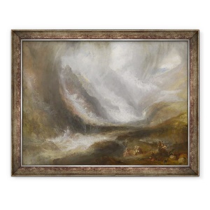 Tablou inramat - Joseph Mallord William Turner - Valea Aosta, Furtuna de zapada, avalansa si furtuna, 60 x 80 cm