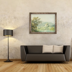 Tablou inramat - Joseph Mallord William Turner - Vila lui Sir William Hamilton, 70 x 90 cm - Img 2