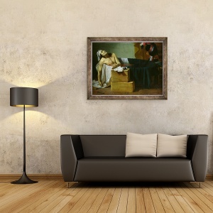 Tablou inramat - Joseph Roques - Moartea lui Marat, 70 x 90 cm - Img 2