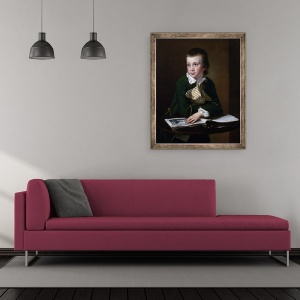 Tablou inramat - Joseph Wright of Derby - Portret De Revd William Rastall Ca Un Baiat, 50 x 60 cm - Img 2