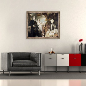 Tablou inramat - Joshua Reynolds - Familia Roffey, 50 x 60 cm - Img 2