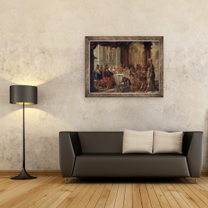 Tablou inramat - Juan de Valdes Leal - Casatoria la Cana, 60 x 80 cm - Img 2