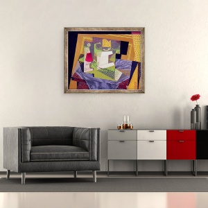 Tablou inramat - Juan Gris - Compozitie pe un tabel, 70 x 85 cm - Img 2