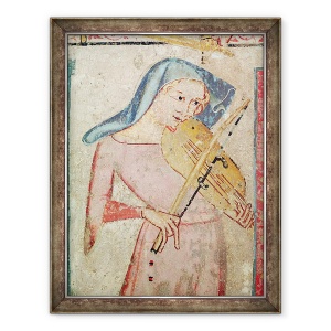 Tablou inramat - Juan Oliver - Sfintii Feminine la mormant si inviere, detaliu al violonistului, 70 x 90 cm
