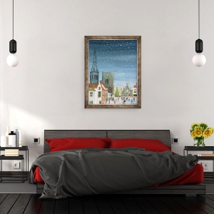 Tablou inramat - Judy Joel - Catedrala Chichester, 60 x 80 cm - Img 3