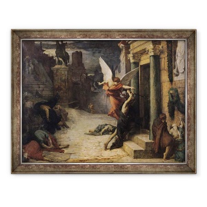 Tablou inramat - Jules Elie Delaunay - Ciuma din Roma, 70 x 90 cm