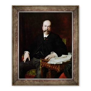 Tablou inramat - Jules Elie Delaunay - Portret De Henri Meilhac 1831-97, 50 x 60 cm