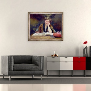 Tablou inramat - Jules Ernest Renoux - Albumul, 50 x 60 cm - Img 2