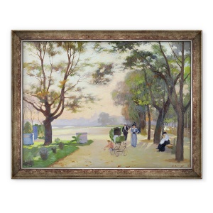 Tablou inramat - Jules Ernest Renoux - Cours-la-Reine, 60 x 80 cm