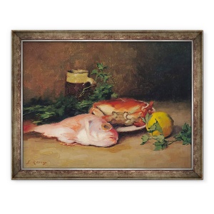 Tablou inramat - Jules Ernest Renoux - Crab si Chiftelul rosu, 70 x 90 cm