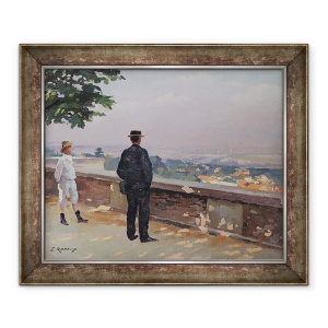 Tablou inramat - Jules Ernest Renoux - Paris de la observatorul de la Meudon, 50 x 60 cm