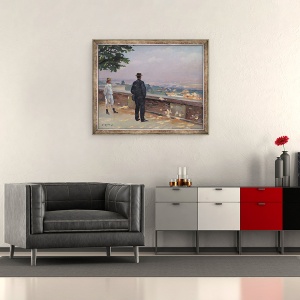 Tablou inramat - Jules Ernest Renoux - Paris de la observatorul de la Meudon, 50 x 60 cm - Img 2