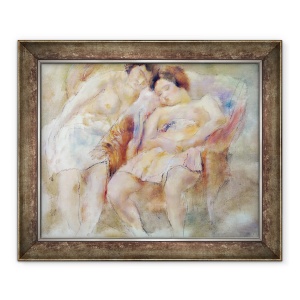 Tablou inramat - Jules Pascin - Cele Doua Dormite, 50 x 60 cm