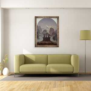 Tablou inramat - Karl Gustav Carus - Monumentul Goethe, 70 x 90 cm - Img 2