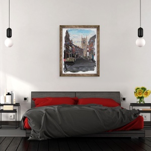Tablou inramat - Kirstie Adamson - Catedrala Tuturor Sfintilor Porti de Fier Derby, 60 x 80 cm - Img 3