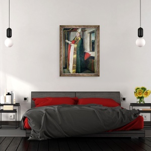 Tablou inramat - Konrad Witz - Sfantul Augustin 354-430 c.1435, 60 x 80 cm - Img 3