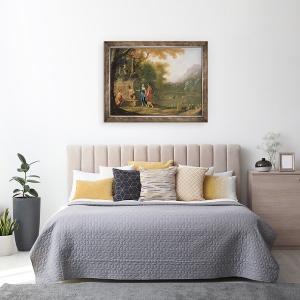 Tablou inramat - Laurent de La Hyre - Pastorii Arcadieni, 70 x 90 cm - Img 3