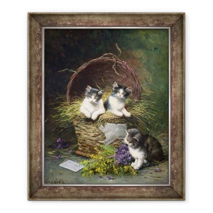 Tablou inramat - Leon-Charles Huber - Timp de redare, 70 x 85 cm