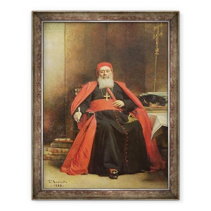 Tablou inramat - Leon Joseph Florentin Bonnat - Portretul lui Charles Lavigerie 1825-92 1888, 70 x 90 cm