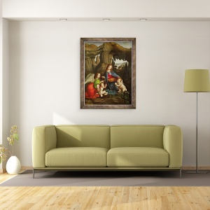 Tablou inramat - Leonardo da Vinci - Madonna Stancilor I, 70 x 90 cm - Img 2