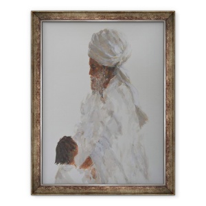 Tablou inramat - Lincoln Seligman - Batranul si copilul, 60 x 80 cm
