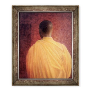 Tablou inramat - Lincoln Seligman - Calugar budist, 50 x 60 cm