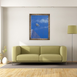 Tablou inramat - Lincoln Seligman - Curatare ferestre, 70 x 90 cm - Img 2