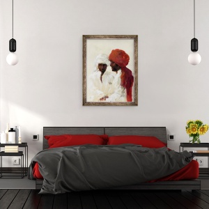 Tablou inramat - Lincoln Seligman - Doi imami, 60 x 80 cm - Img 3
