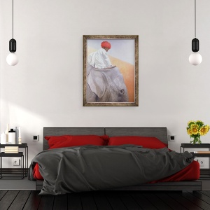 Tablou inramat - Lincoln Seligman - Elefant Boy, 60 x 80 cm - Img 3