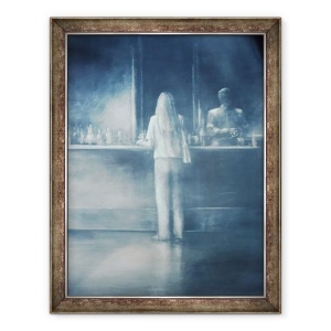 Tablou inramat - Lincoln Seligman - Fata intr-un bar, 60 x 80 cm