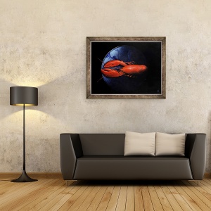Tablou inramat - Lincoln Seligman - Homar pe placa Tiffany, 70 x 90 cm - Img 2