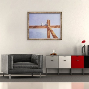Tablou inramat - Lincoln Seligman - Pauza de pranz, 50 x 60 cm - Img 2