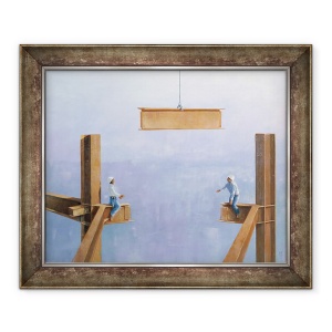 Tablou inramat - Lincoln Seligman - Plasarea ultimului link, 50 x 60 cm