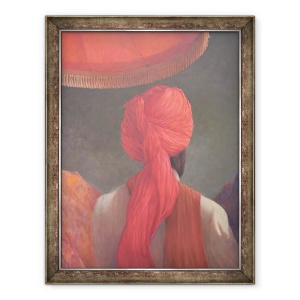 Tablou inramat - Lincoln Seligman - Turban rosu I, 70 x 90 cm