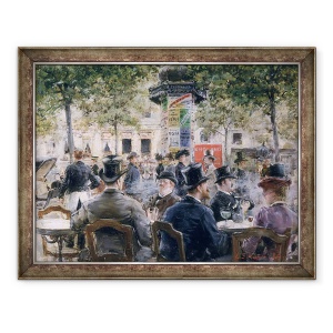 Tablou inramat - Louis Anet Sabatier - Cafe Scene in Paris, 70 x 90 cm