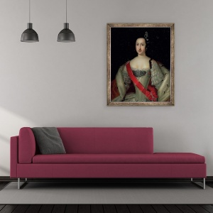 Tablou inramat - Louis Caravaque - Portretul Printesei Anna 1718-46, Mama imparatului Ivan al VI-lea 1740-64, 50 x 60 cm - Img 2