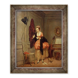Tablou inramat - Louis Coulon - Iubita stapana, 50 x 60 cm