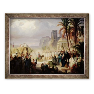 Tablou inramat - Louis Felix Leullier - Intrarea lui Hristos in Ierusalim, 60 x 80 cm
