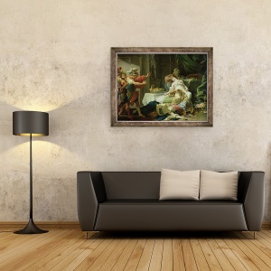 Tablou inramat - Louis Jean Francois I Lagrenee - Moartea lui Cleopatra, 70 x 90 cm - Img 2