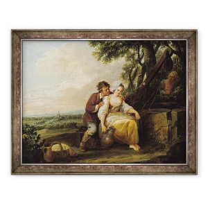 Tablou inramat - Louis Joseph Watteau - Scene Galante, 60 x 80 cm