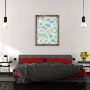 Tablou inramat - Louisa Hereford - Flori peste strat, 60 x 80 cm - Img 3
