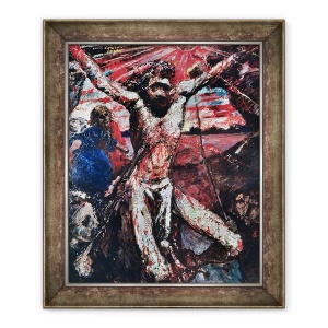 Tablou inramat - Lovis Corinth - Cristosul Rosu, 50 x 60 cm