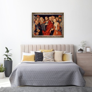 Tablou inramat - Lucas Cranach the Elder - Hristos si femeia luate in adulter, 60 x 80 cm - Img 3