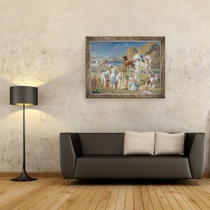 Tablou inramat - Lucien Simon - Nausicaa la Fantana, 70 x 90 cm - Img 2