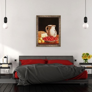 Tablou inramat - Luis Egidio Melendez - Natura moarta cu cirese, 60 x 80 cm - Img 3