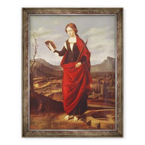 Tablou inramat - Marco Basaiti - Sfanta Ecaterina din Alexandria, 70 x 90 cm