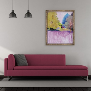 Tablou inramat - Marco Cazzulini - Liliac Vara, 50 x 60 cm - Img 2