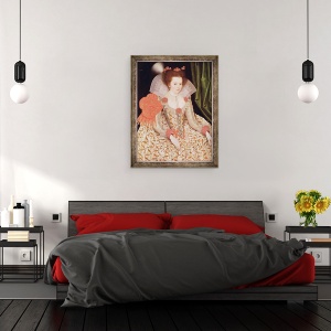 Tablou inramat - Marcus Gheeraerts - Printesa Elisabeta, fiica lui James I, 60 x 80 cm - Img 3