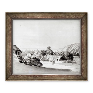 Tablou inramat - Maria Callcott - Valparaiso acuarela pe hartie, 50 x 60 cm